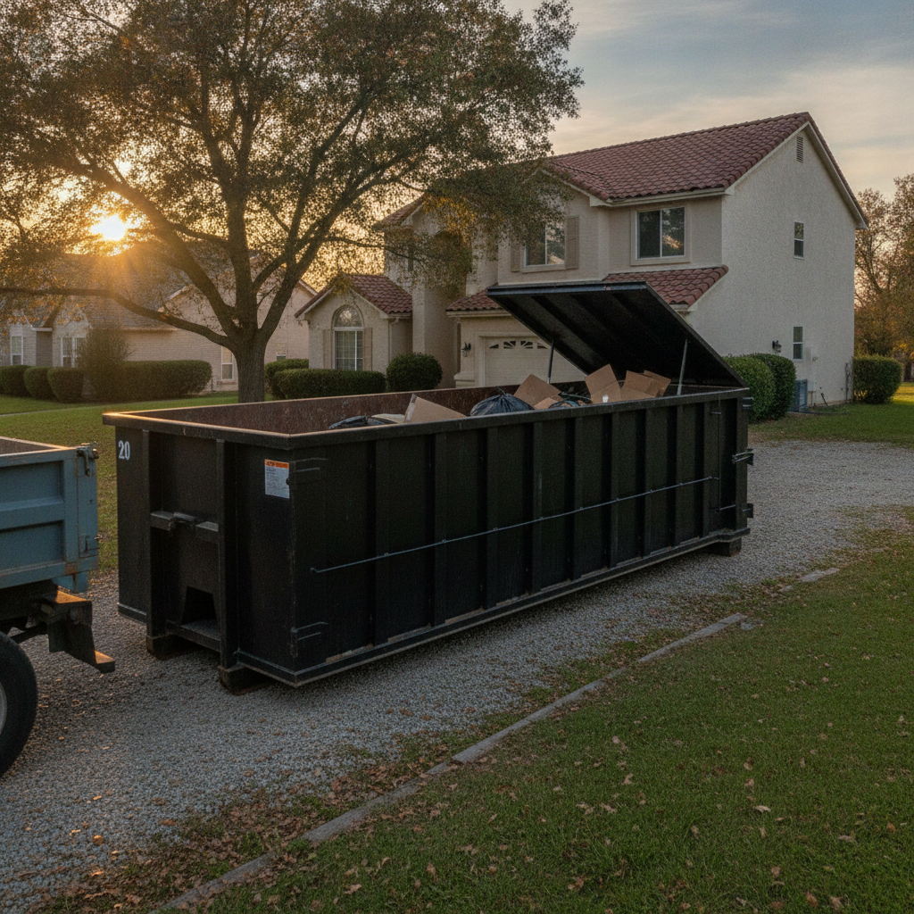 20-yard black Residential Dumpster