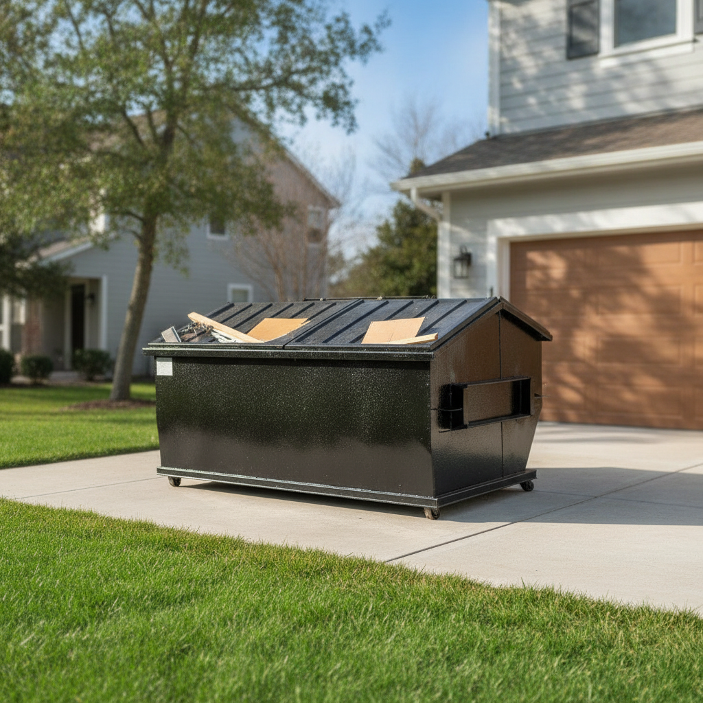 black Residential Dumpster