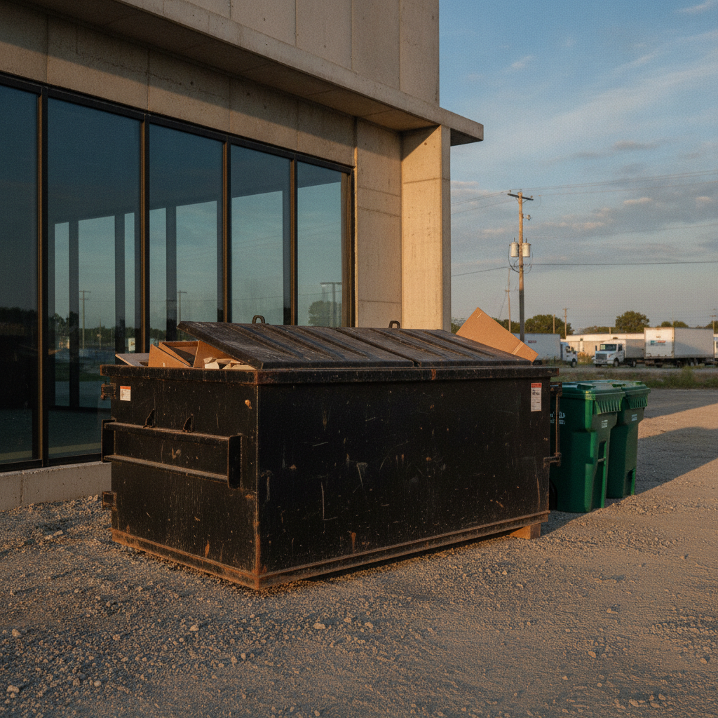 black 10-yard Commercial Dumpster