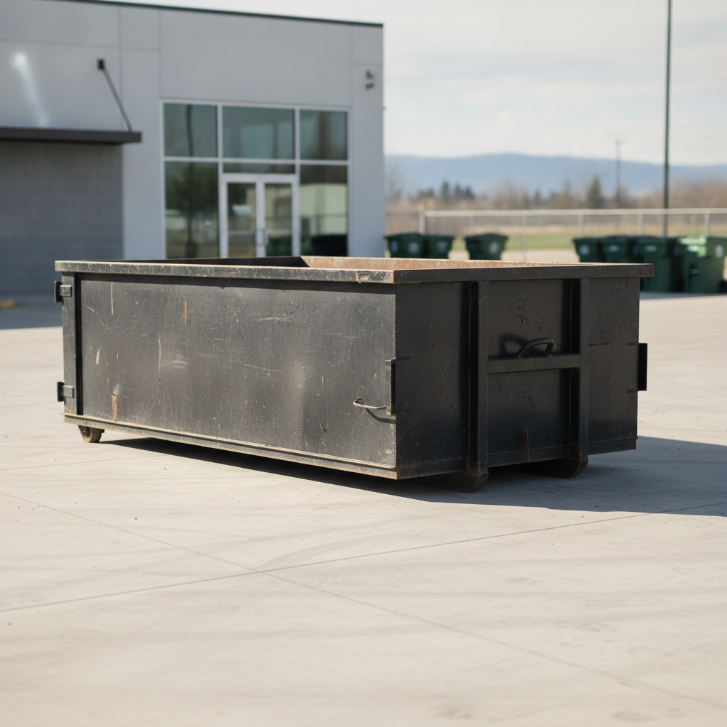 black Industrial Dumpster