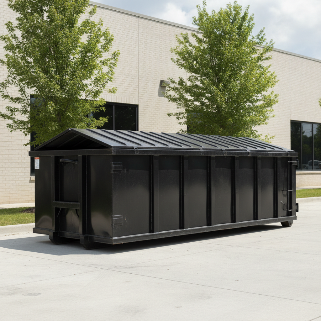 black Industrial Dumpster